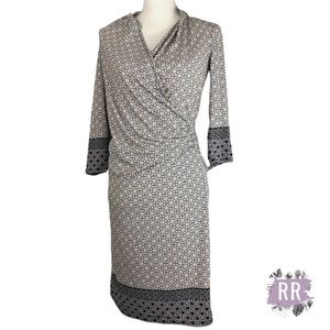 MAX STUDIO Draped Surplice Neck Dress